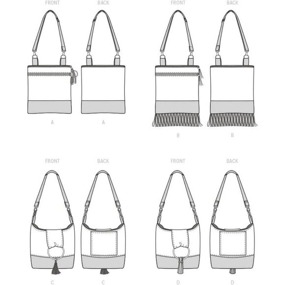 McCalls Sewing Pattern 8334 Crossbody Bags Tiny Seamstress Designs - Picture 3 of 8